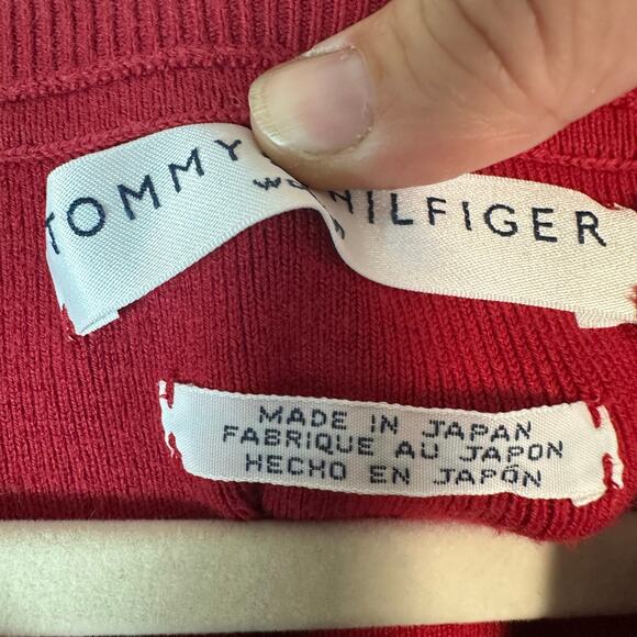 Tommy Hilfiger vintage cardigan, red blue white Tommy line zip front plus size - Picture 5 of 10